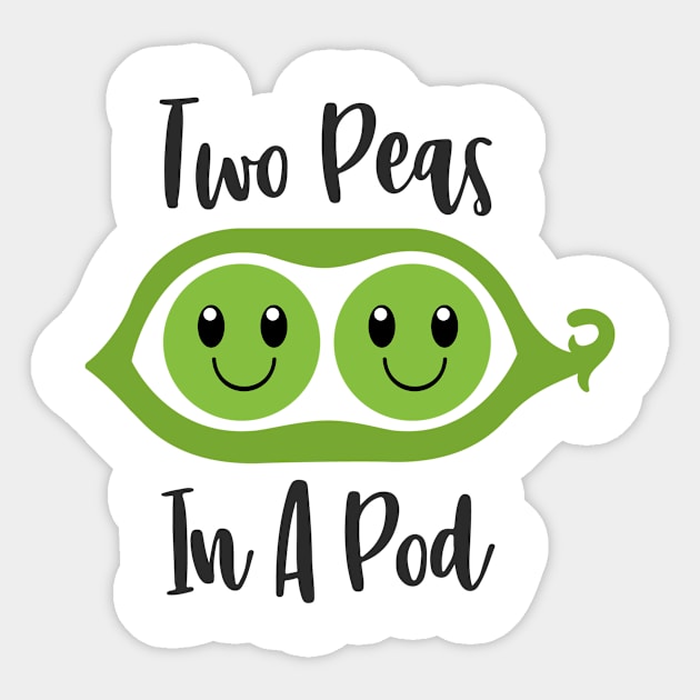 Two Peas in a Pod Sticker by CANVAZSHOP